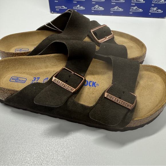 NIB• Birkenstock Arizona Soft Footbed Suede Leather 
Size:37 L6/M4 Normal Width - Picture 4 of 8